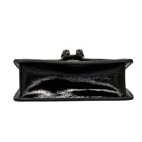 Auth GUCCI Dionysus 795368 Black Patent Leather Shoulder Bag - Picture 7 of 16